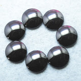 20pcs Hematite Stone Cabochons Round Shape Beads 8mm-25mm
