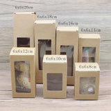 20pcs Rectangular Bottle Boxes 6x6x8/10/14/18/16/20cm Paper Package Box