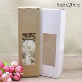 20pcs Rectangular Bottle Boxes 6x6x8/10/14/18/16/20cm Paper Package Box