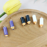 20pcs 3D Resin Colored Pencil Pendant Charms for Diy Jewelry Making