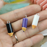 20pcs 3D Resin Colored Pencil Pendant Charms for Diy Jewelry Making