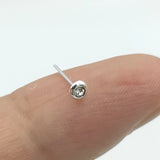 20pcs 925 Sterling Silver Clear Crystal Nose Pin Stud Body Jewelry