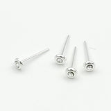 20pcs 925 Sterling Silver Clear Crystal Nose Pin Stud Body Jewelry