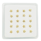 20pcs 925 Sterling Silver Starfish Crystal Nose Pin Stud Nose Piercing Jewelry