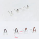 20pcs/pack Letter A Nose Stud Piercing 925Sterling Silver Thin Ear Ring