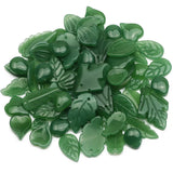 20pcs Mixed Green Leaves Lampwork Glass Beads for Jewelry Making DIY