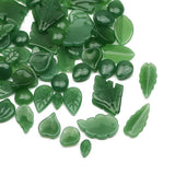 20pcs Mixed Green Leaves Lampwork Glass Beads for Jewelry Making DIY