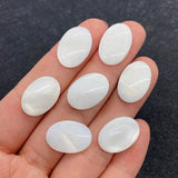 20pcs Oval Glaze Ring Face Freshwater Pearl Shell 13x18mm DIY