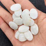 20pcs Oval Glaze Ring Face Freshwater Pearl Shell 13x18mm DIY