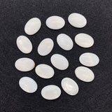 20pcs Oval Glaze Ring Face Freshwater Pearl Shell 13x18mm DIY