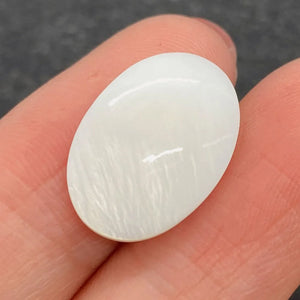 20pcs Oval Glaze Ring Face Freshwater Pearl Shell 13x18mm DIY