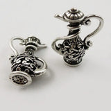 20pcs Silver Alloy Tea Pot Necklace Pendant Charms Hollow Pot Man Top 37332