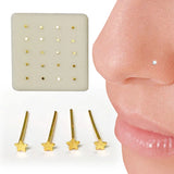 20pcs 925 Sterling Silver Star Nose Stud Pack
