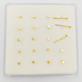 20pcs 925 Sterling Silver Star Nose Stud Pack