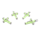 20pcs Luminous Cross Christ Jesus Rosary Pendant DIY