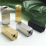 20pcs Logo Beads Matte Stainless Steel Rectangle Bead Bracelet Bead