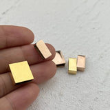 20pcs Engravable Stainless Steel Square Rectangle Beads