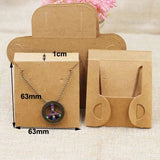 20pcs Kraft/Black Necklace Pendant Packing Cards 63*63cm