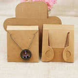 20pcs Kraft/Black Necklace Pendant Packing Cards 63*63cm