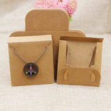 20pcs Kraft/Black Necklace Pendant Packing Cards 63*63cm