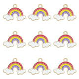 20pcs Enamel Rainbow Cloud Charms Pendant Necklace Earrings DIY Accessories