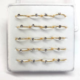 20pcs Nose Rings Hoop CZ Zircon Ring 925 Sterling Silver Women's Body Piercing