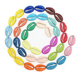 20pcs Mixed Baking Painted Alloy Cowrie Shell Beads Jewelry Making DIY Findings