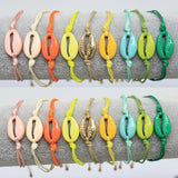 20pcs Mixed Baking Painted Alloy Cowrie Shell Beads Jewelry Making DIY Findings