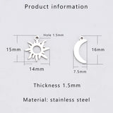 20pcs Sun Moon Bracelet Charms for Jewelry Making DIY Pendant Accessories
