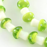 20pcs Mushroom Lampwork Spacer Beads for Jewelry Making