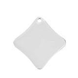 20pcs Stainless Steel Necklace Pendants Mirror Polished Geometric Shapes