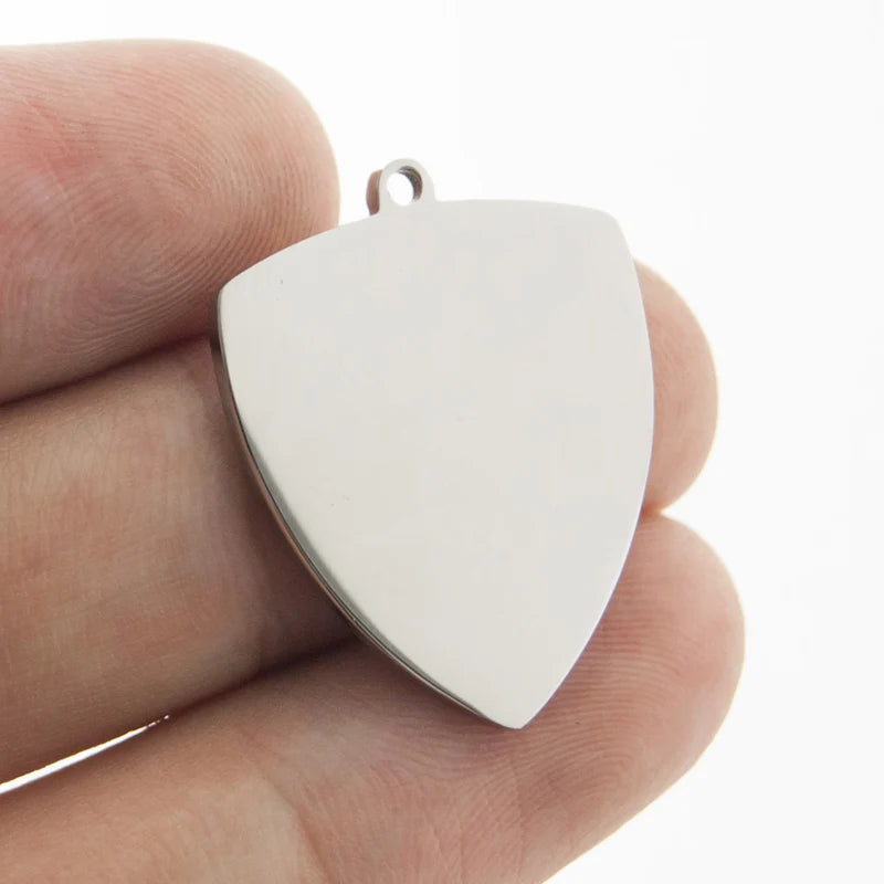 20pcs Stainless Steel Necklace Pendants Mirror Polished Geometric Shapes