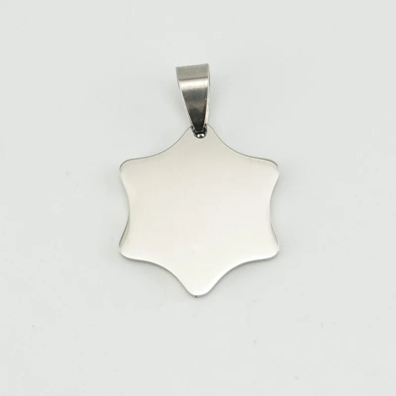 20pcs Stainless Steel Necklace Pendants Mirror Polished Geometric Shapes