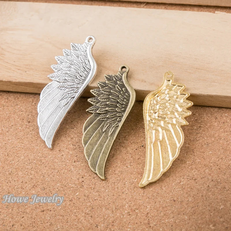 20pcs Vintage Angel Wings Charms for Pendant European Style DIY Jewelry Findings