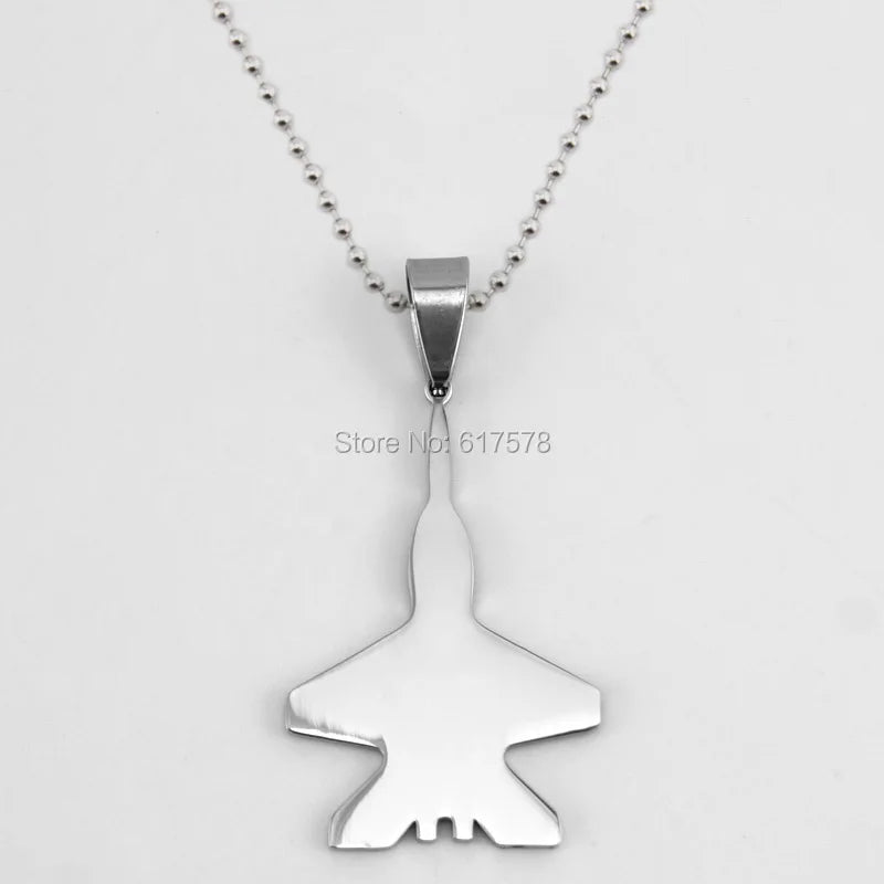 Warcraft Fighter Warplane Pendant Stainless Steel DIY Necklace Pendants