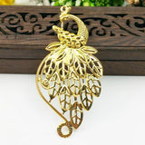 20pcs 37x71mm Metal Filigree Phoenix Wraps Charms, Embellishment Scrap