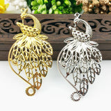 20pcs 37x71mm Metal Filigree Phoenix Wraps Charms, Embellishment Scrap