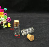 20 Mini Clear Cork Stopper Glass Bottles Containers Small Wishing Bottle