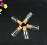 20 Mini Clear Cork Stopper Glass Bottles Containers Small Wishing Bottle