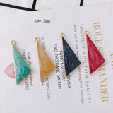 20pcs/lot Alloy Triangle Pendant Earring Accessories for Jewelry Making