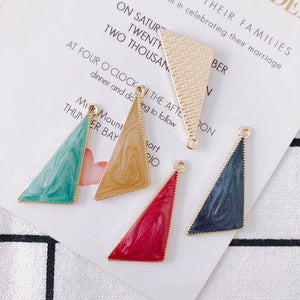 20pcs/lot Alloy Triangle Pendant Earring Accessories for Jewelry Making