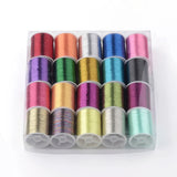 20 Rolls Metallic Cords 0.1mm Jewelry Making Beading Bracelets Necklace Supplies