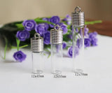 Flat Back Clear Glass Tube + Plug + Cap for Oil Liquid Pendant Findings