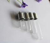 Clear Glass Tube Pendant Findings Set - 15x70mm Size Option