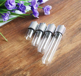 Clear Glass Tube Pendant Findings Set - 15x70mm Size Option