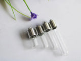 Clear Glass Tube Pendant Findings Set - 15x70mm Size Option