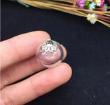 20 Sets Glass Bubble Globe Vial Cover Necklace Pendant DIY Jewelry Accessory