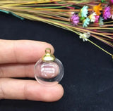 20 Sets Glass Bubble Globe Vial Cover Necklace Pendant DIY Jewelry Accessory