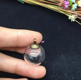 20 Sets Glass Bubble Globe Vial Cover Necklace Pendant DIY Jewelry Accessory