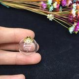 20 Sets Glass Bubble Globe Vial Cover Necklace Pendant DIY Jewelry Accessory
